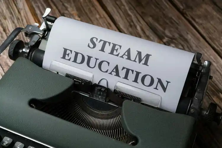 Learning within a STEAM, or STEM environment, typed on a typewriteer